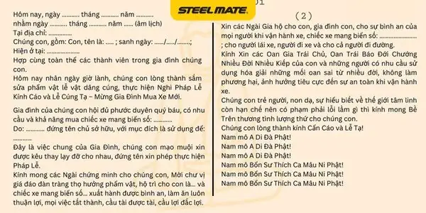 Bài Cúng Xe Chuẩn, Đầy Đủ: Lễ Vật, Văn Khấn Và Cách Cúng Cho Xe Mới