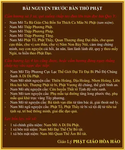 Bài Cúng Đám Giỗ Cho Người Đã Mất Trong Phật Giáo Hòa Hảo: Lời Đọc Và Cách Cầu Nguyện Bài Cúng Đám Giỗ Cho Người Đã Mất Trong Phật Giáo Hòa Hảo: Lời Đọc Và Cách Cầu Nguyện