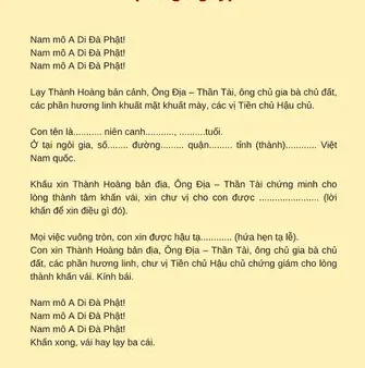 Bài Cúng Lập Bàn Thờ Thần Linh: Văn Khấn Đầy Đủ, Lễ Vật Và Cách Đọc