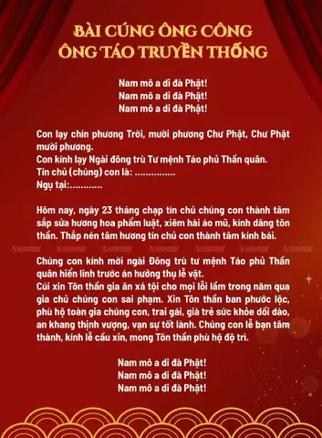 Bài Cúng Ông Táo 2026 Đầy Đủ: Văn Khấn Chuẩn Ngày 23 Tháng Chạp Bài Cúng Ông Táo 2026 Đầy Đủ: Văn Khấn Chuẩn Ngày 23 Tháng Chạp