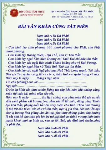Hướng Dẫn Bài Cúng Tất Niên Năm Mậu Tuất: Văn Khấn Chuẩn, Mâm Cỗ Đầy Đủ Và Quy Trình Thực Hiện Chi Tiết Hướng Dẫn Bài Cúng Tất Niên Năm Mậu Tuất: Văn Khấn Chuẩn, Mâm Cỗ Đầy Đủ Và Quy Trình Thực Hiện Chi Tiết