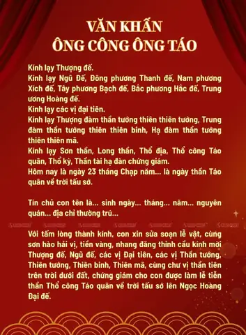 Bài Khấn Cúng Ông Táo 2026 Đầy Đủ, Chuẩn Phong Tục Cho Gia Chủ Rước Về Nhà Vào Đêm 30 Tết Hoặc 29 Tết Bài Khấn Cúng Ông Táo 2026 Đầy Đủ, Chuẩn Phong Tục Cho Gia Chủ Rước Về Nhà Vào Đêm 30 Tết Hoặc 29 Tết