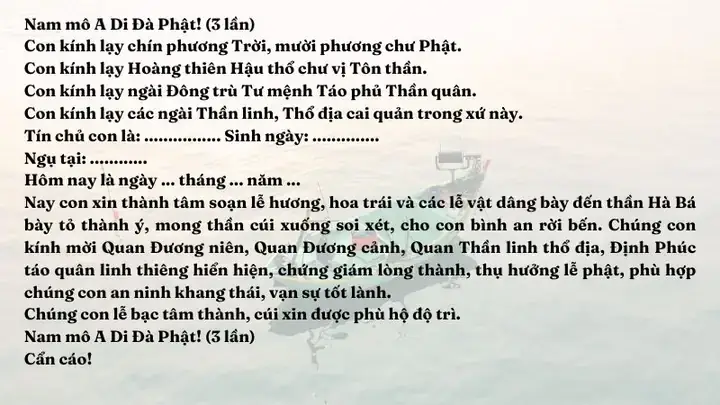 Bài Vị Cúng Sách Tàu: Văn Khấn Đầy Đủ Cho Tàu Thuyền, Ghe Và Thủy Thần