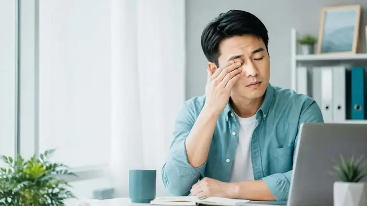 Nam Giới Làm Việc Với Máy Tính Dễ Gặp Tình Trạng Nháy Mắt