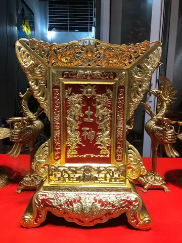 Bộ Thờ Cúng Nhỏ Bằng Đồng: Chọn Tam Sự, Ngũ Sự Hợp Ban Thờ