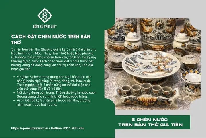 Cách Bày 5 Ly Nước Thành Hình Chữ Thập Khi Thờ Cúng: Vị Trí, Cách Xếp Và Lưu Ý