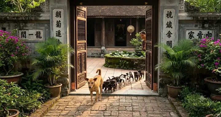 Chó Mẹ Dẫn Đàn Con Vào Nhà Có Ý Nghĩa Tài Lộc Gì? Chó Mẹ Dẫn Đàn Con Vào Nhà Có Ý Nghĩa Tài Lộc Gì?