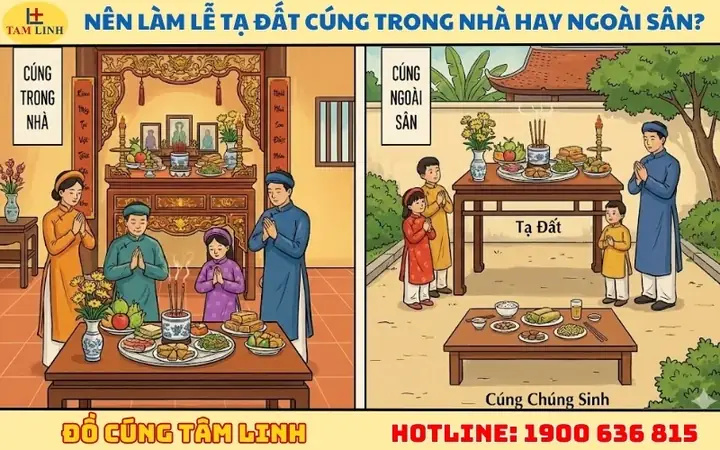 Hướng Dẫn Xác Định Vị Trí Đặt Mâm Cúng Đất Đai/thổ Công Chuẩn: Trong Nhà Hay Ngoài Sân, Quay Hướng Nào?