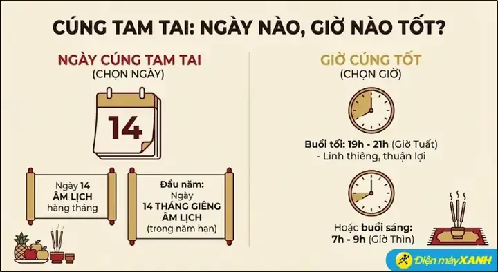 Hướng Dẫn Cúng Tam Tai Năm Mậu Tuất Chi Tiết Nhất: Lễ Vật, Văn Khấn, Ngày Giờ, Hướng Và Tuổi Phẩm