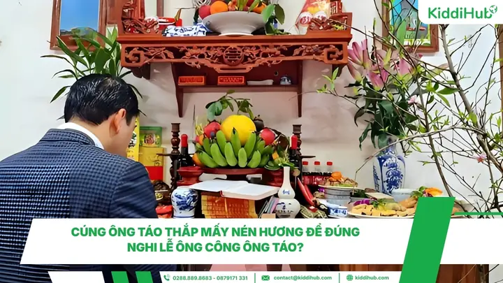 Cúng Ông Công Ông Táo Thắp Mấy Nén Hương, Mấy Cây Nén? Chuẩn Nghĩa Lễ & Số Lượng Đúng Quy Tắc