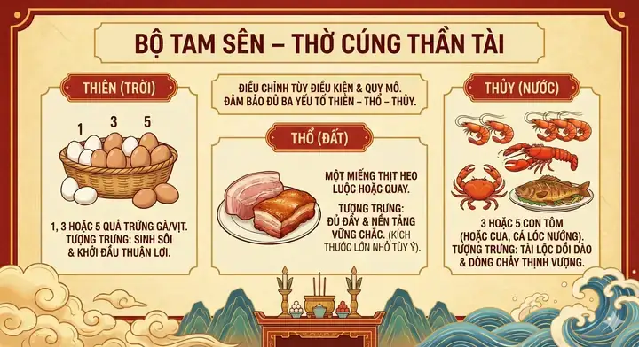 Hướng Dẫn Cúng Tôm Cua Trứng Gà (bộ Tam Sên): Ý Nghĩa, Chuẩn Bị, Cách Bày Đúng Nghi Lễ Và Lưu Ý Quan Trọng Hướng Dẫn Cúng Tôm Cua Trứng Gà (bộ Tam Sên): Ý Nghĩa, Chuẩn Bị, Cách Bày Đúng Nghi Lễ Và Lưu Ý Quan Trọng