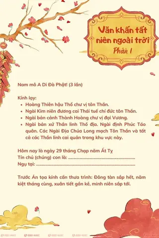 Download Văn Khấn Tất Niên 2025 Chuẩn Phong Tục: Full Bài Cúng Trong Nhà, Ngoài Trời, Công Ty + Mâm Cỗ, Giờ Đẹp