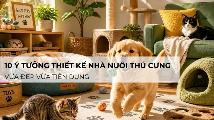 Không Gian Ấm Cúng Cho Thú Cưng: Bí Quyết Thiết Kế Và Bố Trí Tổ Ấm Tiện Nghi Không Gian Ấm Cúng Cho Thú Cưng: Bí Quyết Thiết Kế Và Bố Trí Tổ Ấm Tiện Nghi