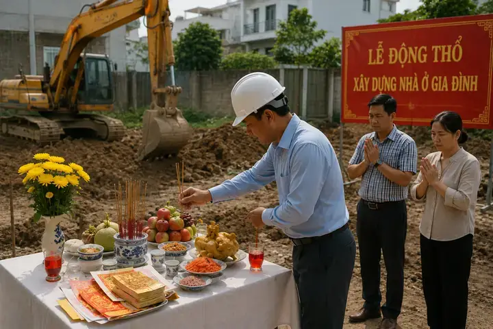 Lễ Vật Cúng Động Thổ Xây Nhà 2027: Danh Sách Đầy Đủ Và Hướng Dẫn Thực Hiện Chuẩn Phong Thủy