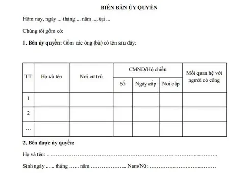 Mẫu Biên Bản Họ Tộc Thờ Cúng Liệt Sĩ Và Hướng Dẫn Lập Văn Bản Uỷ Quyền Mới Nhất
